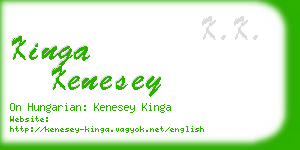 kinga kenesey business card